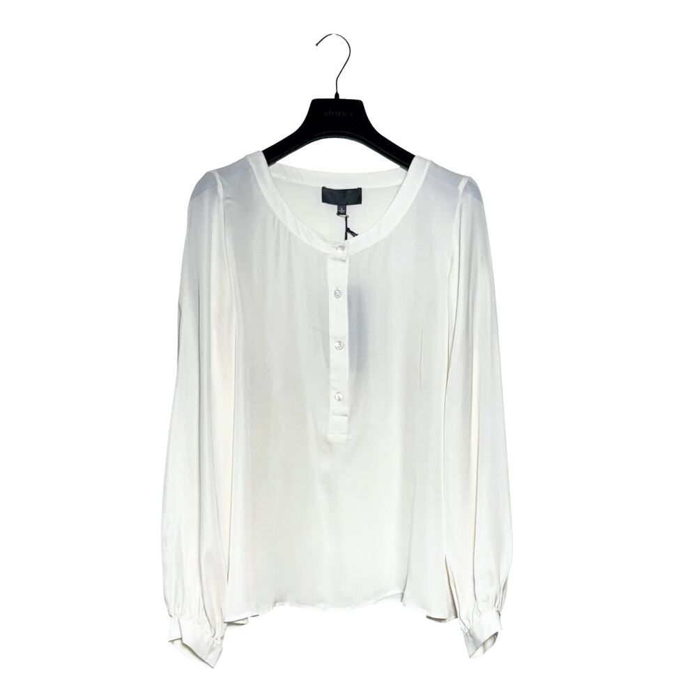 Nili Lotan NWT Silk Blouse Long Sleeve Size Large
